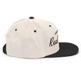 Ask Me About Real Estate Embroidered Snapback Hat | Black Thread