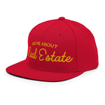 Ask Me About Real Estate Embroidered Snapback Hat