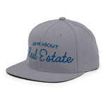 Ask Me About Real Estate Embroidered Snapback Hat