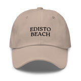 Edisto Beach SC South Carolina Embroidered Dad Hat | Black Thread
