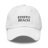 Edisto Beach SC South Carolina Embroidered Dad Hat | Black Thread