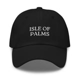 Isle of Palms SC South Carolina Embroidered Dad Hat | White Thread