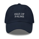 Isle of Palms SC South Carolina Embroidered Dad Hat | White Thread
