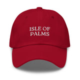 Isle of Palms SC South Carolina Embroidered Dad Hat | White Thread