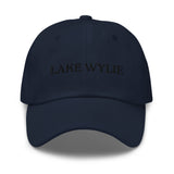 Lake Wylie SC South Carolina Embroidered Dad Hat | Black Thread
