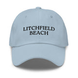 Litchfield Beach SC South Carolina Embroidered Dad Hat | Black Thread
