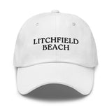 Litchfield Beach SC South Carolina Embroidered Dad Hat | Black Thread
