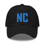 NC North Carolina Embroidered Dad Hat | Aqua Thread