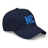 NC North Carolina Embroidered Dad Hat | Aqua Thread