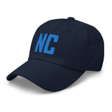 NC North Carolina Embroidered Dad Hat | Aqua Thread