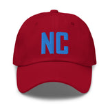 NC North Carolina Embroidered Dad Hat | Aqua Thread