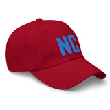 NC North Carolina Embroidered Dad Hat | Aqua Thread