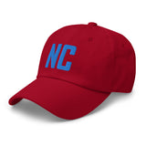 NC North Carolina Embroidered Dad Hat | Aqua Thread