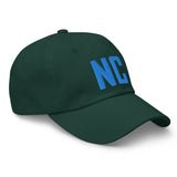 NC North Carolina Embroidered Dad Hat | Aqua Thread