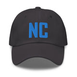 NC North Carolina Embroidered Dad Hat | Aqua Thread