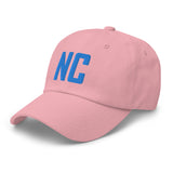 NC North Carolina Embroidered Dad Hat | Aqua Thread
