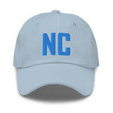 NC North Carolina Embroidered Dad Hat | Aqua Thread