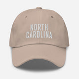 North Carolina Embroidered Dad Hat | White Thread