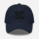 SC South Carolina Embroidered Dad Hat | Black Thread