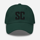 SC South Carolina Embroidered Dad Hat | Black Thread