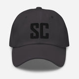 SC South Carolina Embroidered Dad Hat | Black Thread