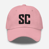 SC South Carolina Embroidered Dad Hat | Black Thread