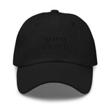 Shem Creek SC South Carolina Embroidered Dad Hat | Black Thread