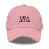 Shem Creek SC South Carolina Embroidered Dad Hat | Black Thread