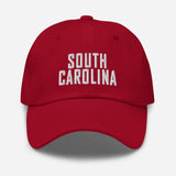 South Carolina Embroidered Dad Hat | White Thread