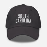 South Carolina Embroidered Dad Hat | White Thread