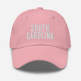 South Carolina Embroidered Dad Hat | White Thread