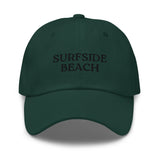 Surfside Beach SC South Carolina Embroidered Dad Hat | Black Thread