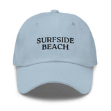 Surfside Beach SC South Carolina Embroidered Dad Hat | Black Thread