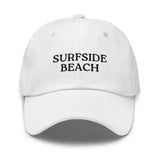 Surfside Beach SC South Carolina Embroidered Dad Hat | Black Thread