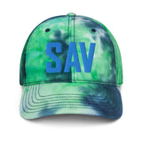 SAV Airport Code Pastel Tie Dye Savannah Georgia Embroidered Dad Hat