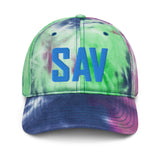SAV Airport Code Pastel Tie Dye Savannah Georgia Embroidered Dad Hat