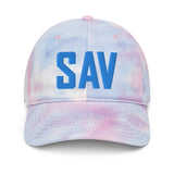 SAV Airport Code Pastel Tie Dye Savannah Georgia Embroidered Dad Hat