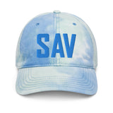 SAV Airport Code Pastel Tie Dye Savannah Georgia Embroidered Dad Hat