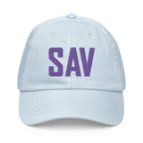 SAV Airport Code Pastel Savannah Georgia Embroidered Dad Hat