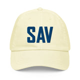 SAV Airport Code Pastel Savannah Georgia Embroidered Dad Hat