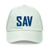 SAV Airport Code Pastel Savannah Georgia Embroidered Dad Hat