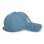 Ask Me About Real Estate Embroidered Denim Hat | White Thread