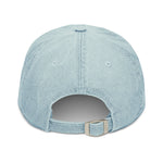 Ask Me About Real Estate Embroidered Denim Hat | White Thread