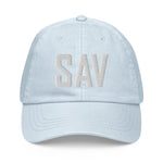 SAV Airport Code Pastel Savannah Georgia Hilton Head Island South Carolina Embroidered Dad Hat