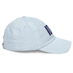 IOP Isle of Palms South Carolina Pastel Embroidered Navy Thread Hat