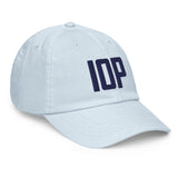 IOP Isle of Palms South Carolina Pastel Embroidered Navy Thread Hat