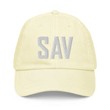 SAV Airport Code Pastel Savannah Georgia Hilton Head Island South Carolina Embroidered Dad Hat