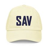 SAV Airport Code Pastel Savannah Georgia Hilton Head Island South Carolina Embroidered Dad Hat