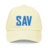 SAV Airport Code Pastel Savannah Georgia Hilton Head Island South Carolina Embroidered Dad Hat