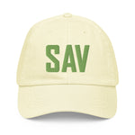 SAV Airport Code Pastel Savannah Georgia Hilton Head Island South Carolina Embroidered Dad Hat